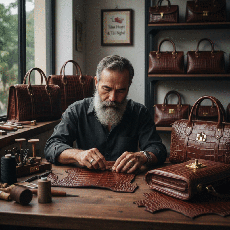 Thế Giới Đồ Da Thủ Công: Nâng Tầm Đẳng Cấp Từ Da B셔, Da Togo Đến Da Cá Sấu